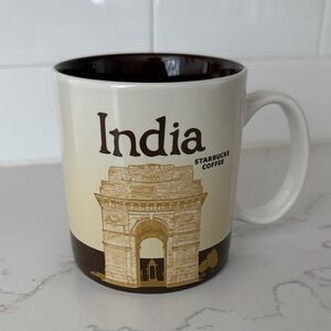 Starbucks India Mug - Cream and Brown Design